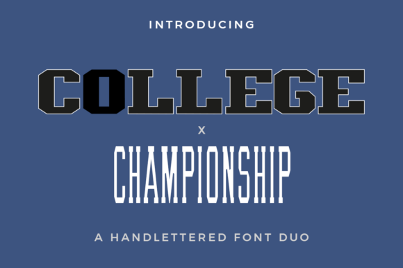 College X Championship Duo: Power and Precision in Typography