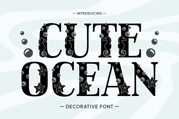 Cute Ocean Font: A Playful and Stylish Way to Bring the Sea to Your Designs